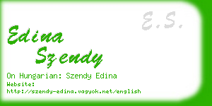 edina szendy business card